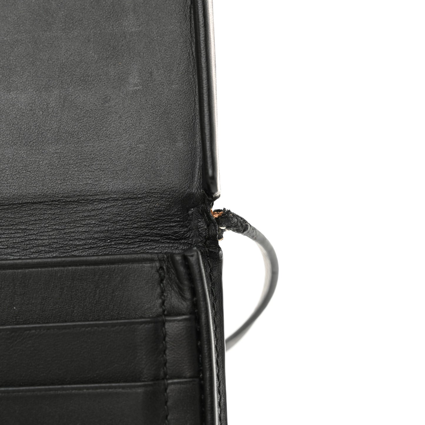 Soft Calfskin Mini Heel Pouch Black