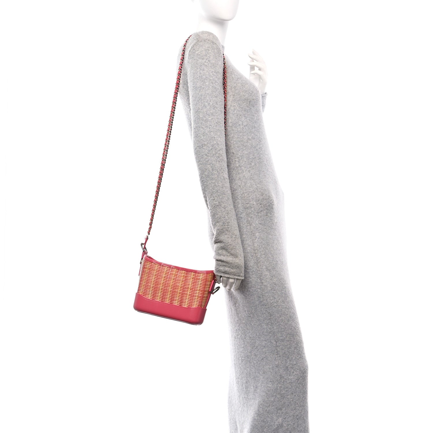 Chanel Rattan Calfskin Small Gabrielle Hobo Beige Pink 2 of 10