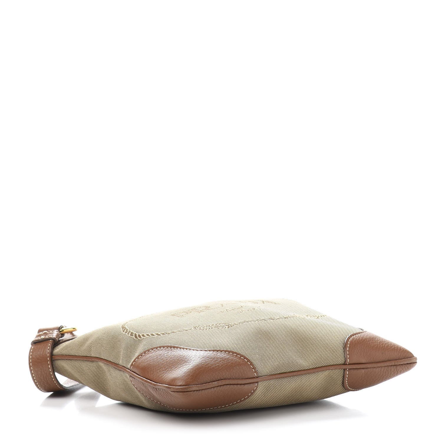Prada Jacquard Logo Flat Messenger Bag Corda Brandy 4 of 10