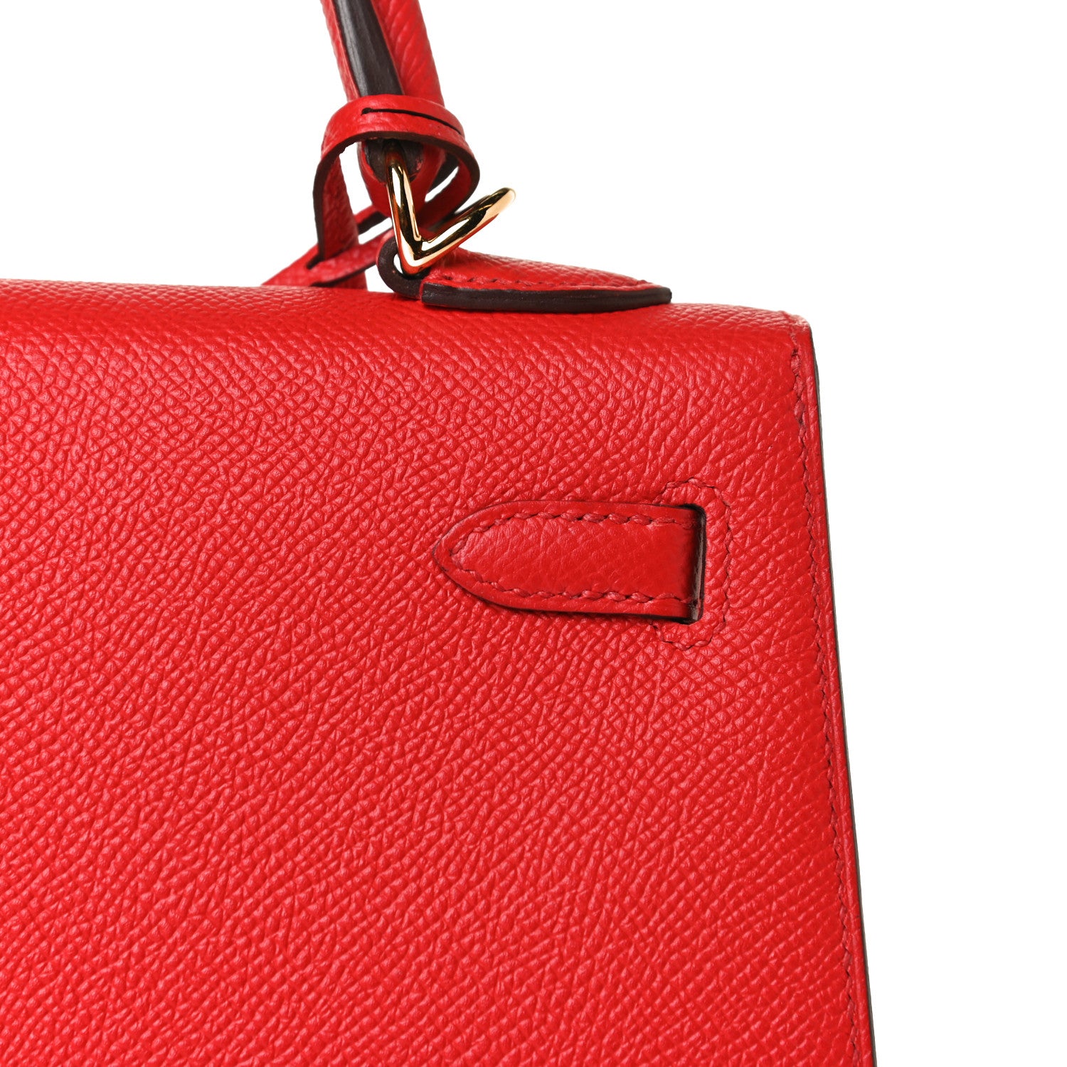Hermes Epsom Kelly Sellier 25 Rouge De Coeur 14 of 16
