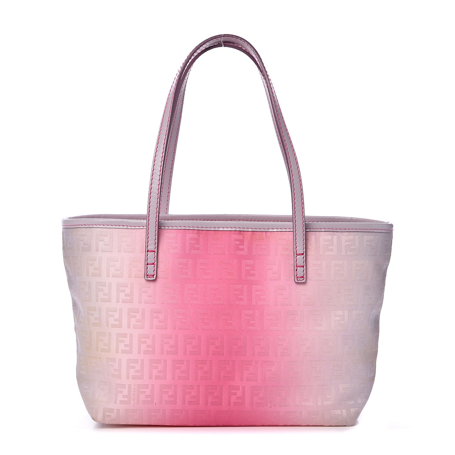 Fendi Zucchino Vitello Ombre Roll Tote Fuxia Lavanda 1 of 11