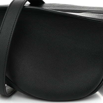 The Row Grained Calfskin Small Slouchy Banana Bag Black 7 of 9