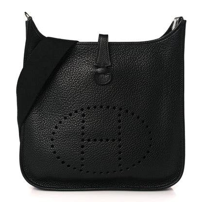 Hermes Taurillon Clemence Evelyne PM Black 1 of 9