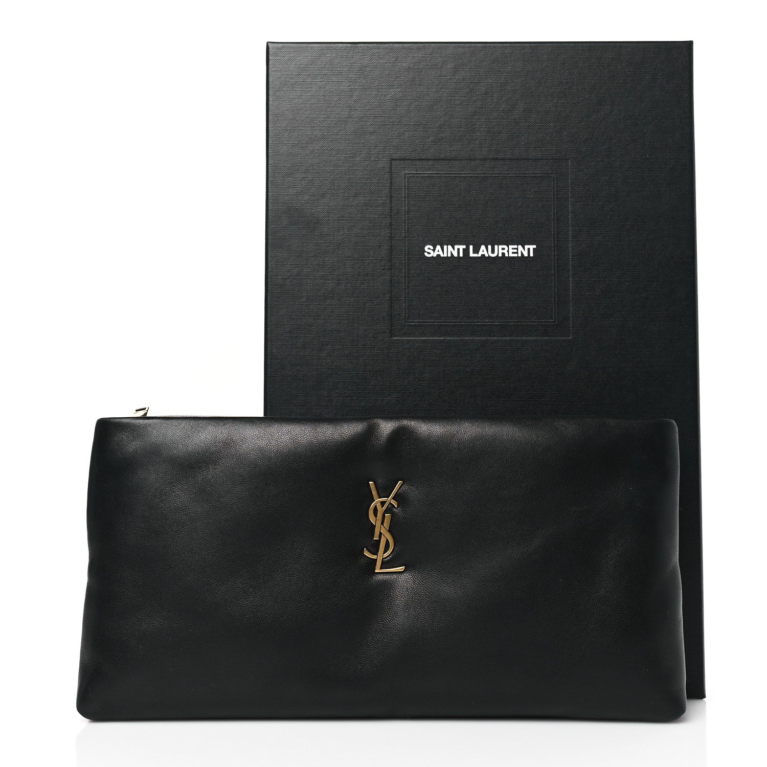 Saint Laurent Lambskin Long Calypso Pouch Black 10 of 10