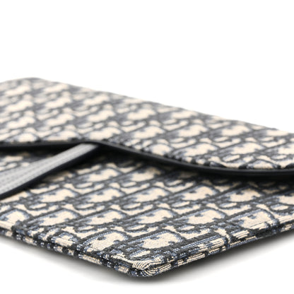 Christian Dior Oblique Saddle Pouch Blue 10 of 11