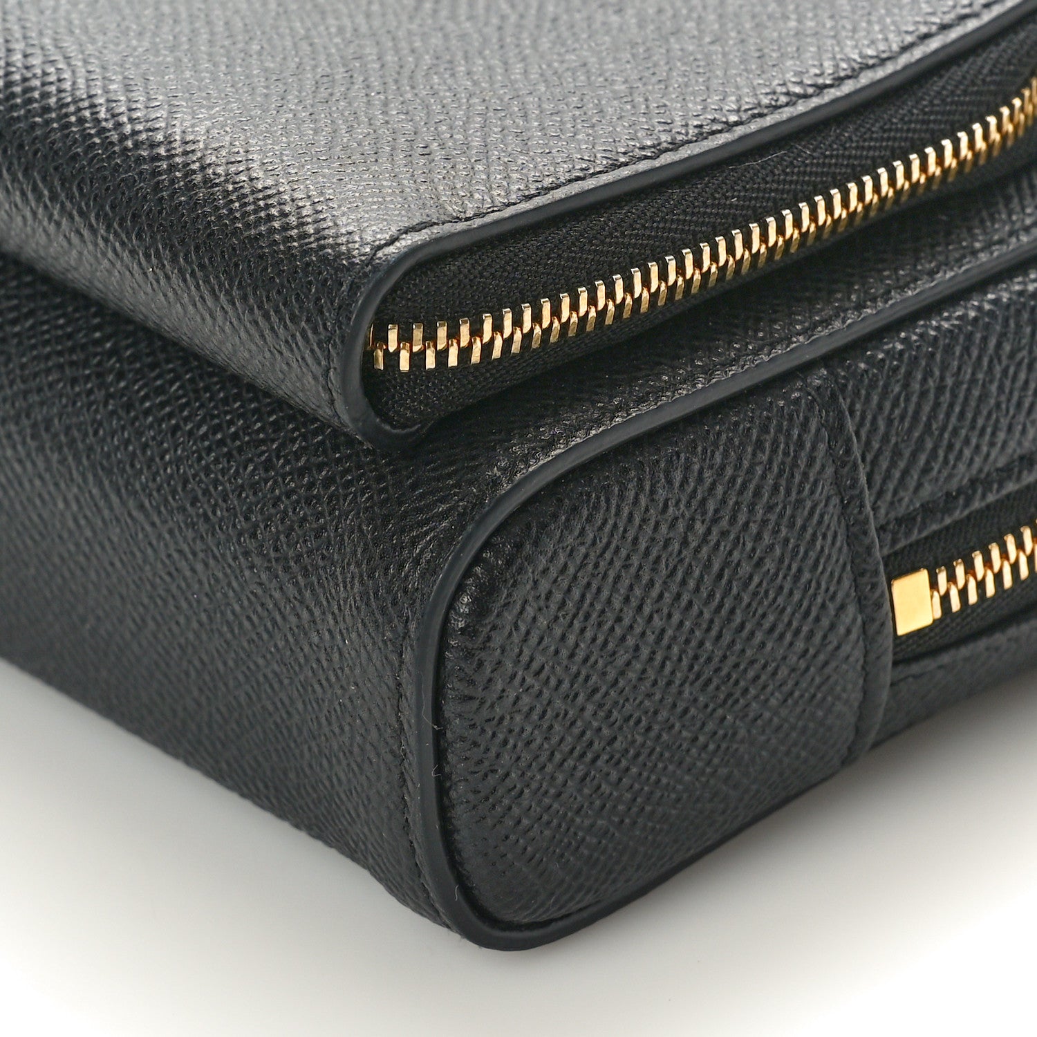 Christian Dior Grained Calfskin Caro Double Pouch Black 10 of 10
