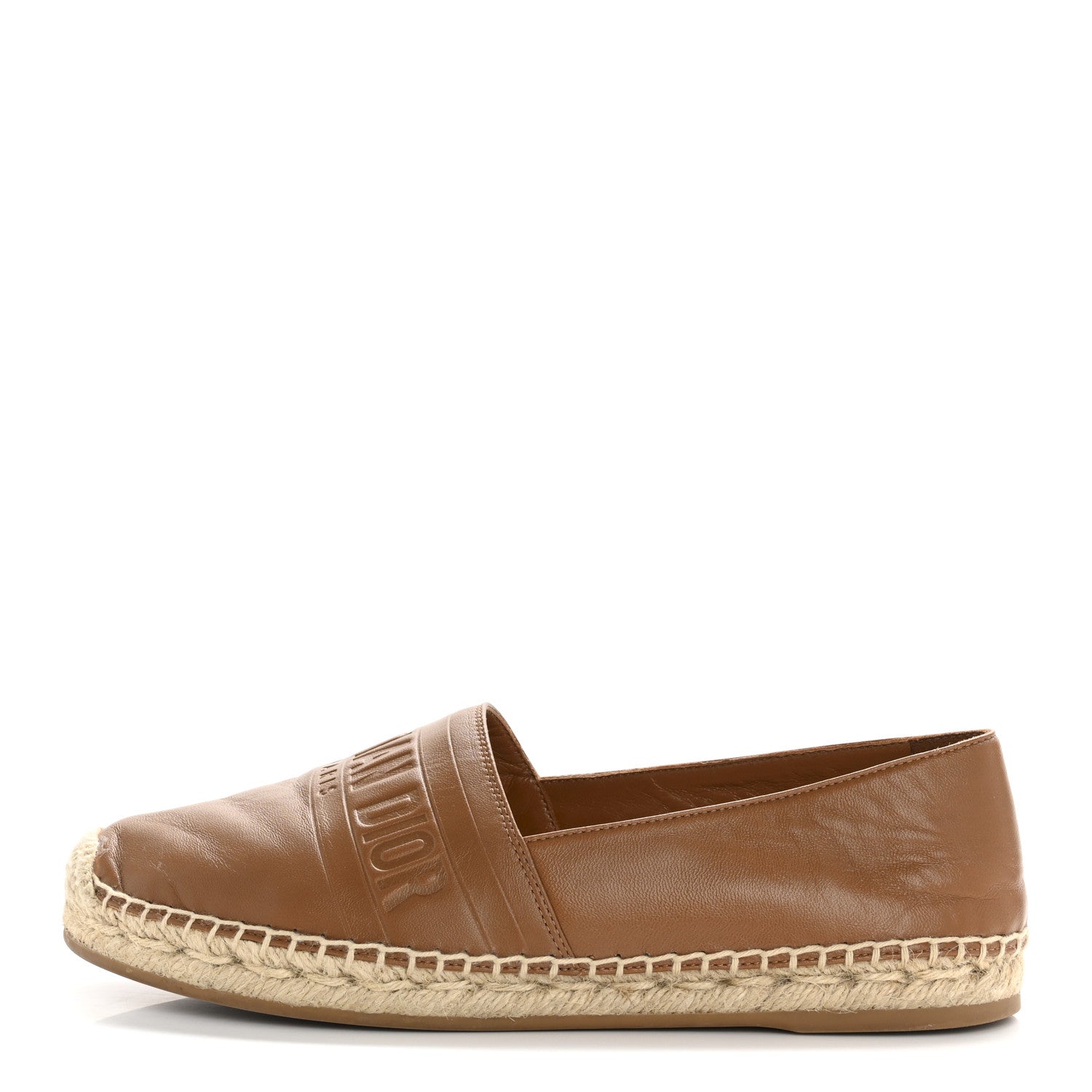 Christian Dior Lambskin Granville Espadrille 37 Golden Saddle 1 of 10