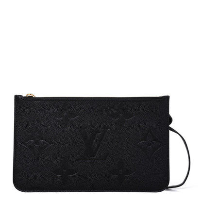 Louis Vuitton Empreinte Monogram Giant Neverfull MM Pochette Black 1 of 9