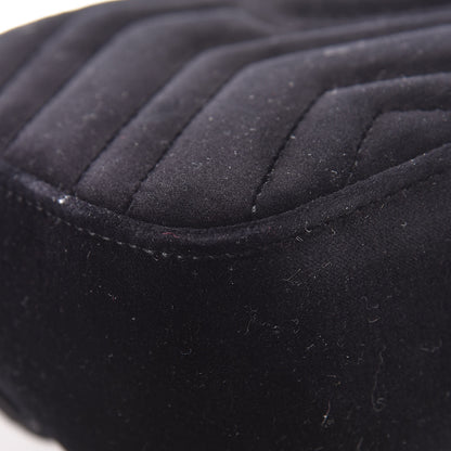 Gucci Velvet Matelasse Mini GG Marmont Shoulder Bag Black 12 of 17