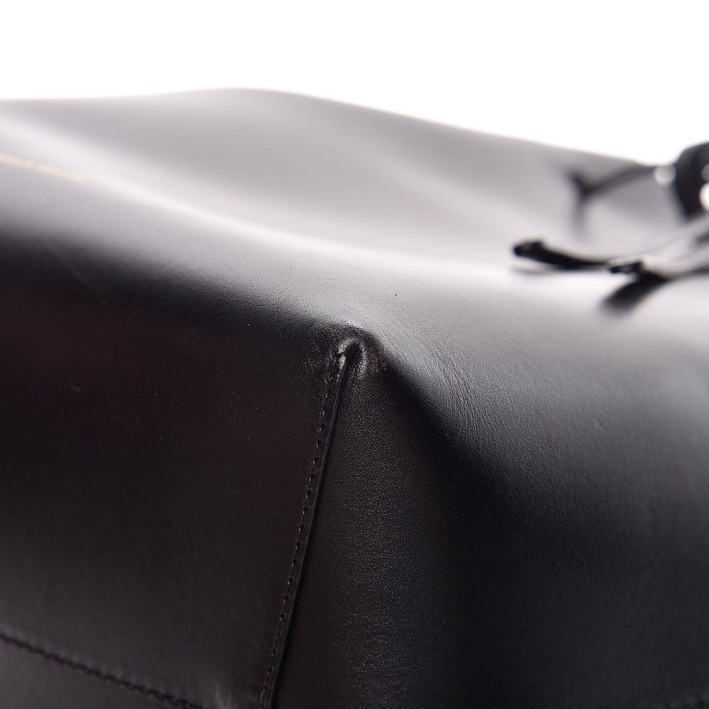 Vegetable Tanned Calfskin Bucket Bag Black Royal