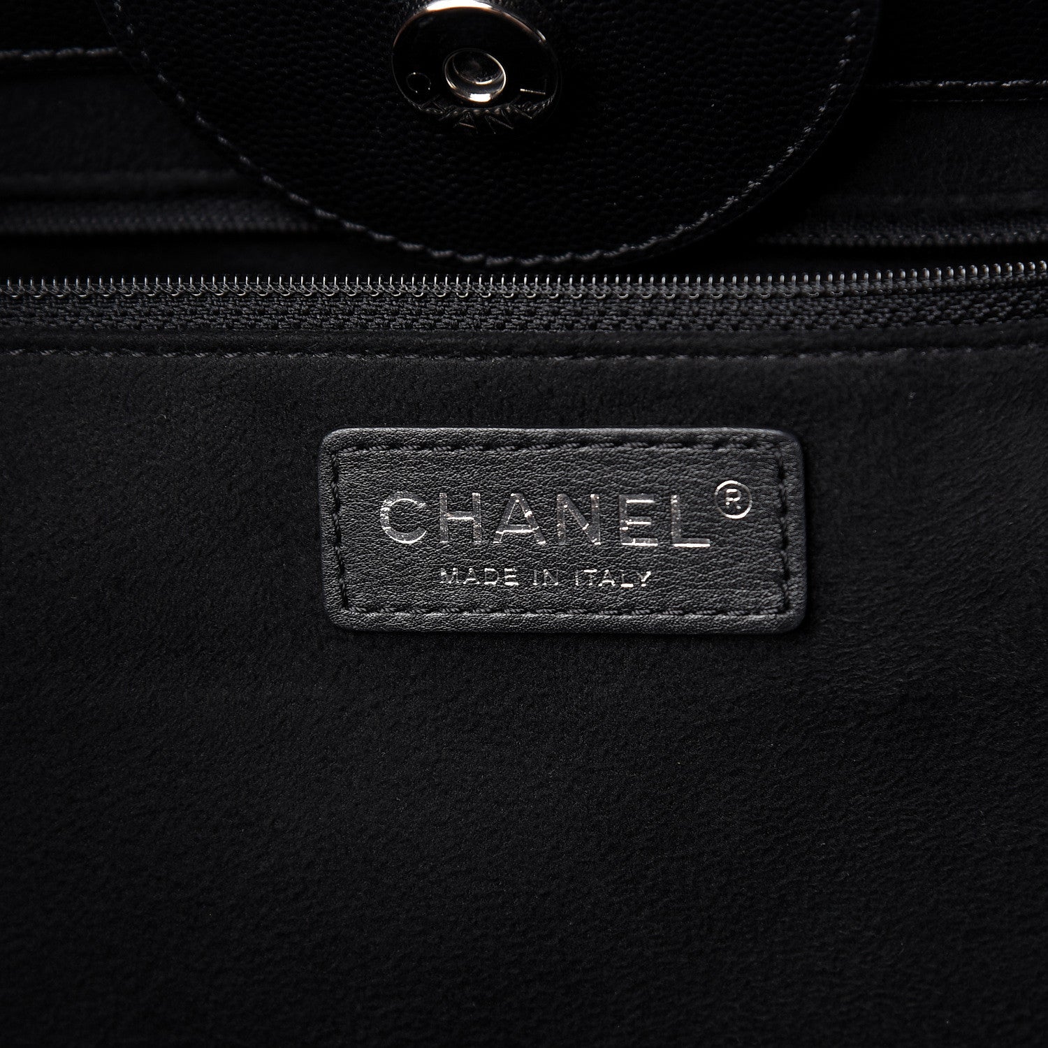Chanel Caviar Medium Studded Deauville Tote Black 8 of 10