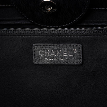Chanel Caviar Medium Studded Deauville Tote Black 8 of 10