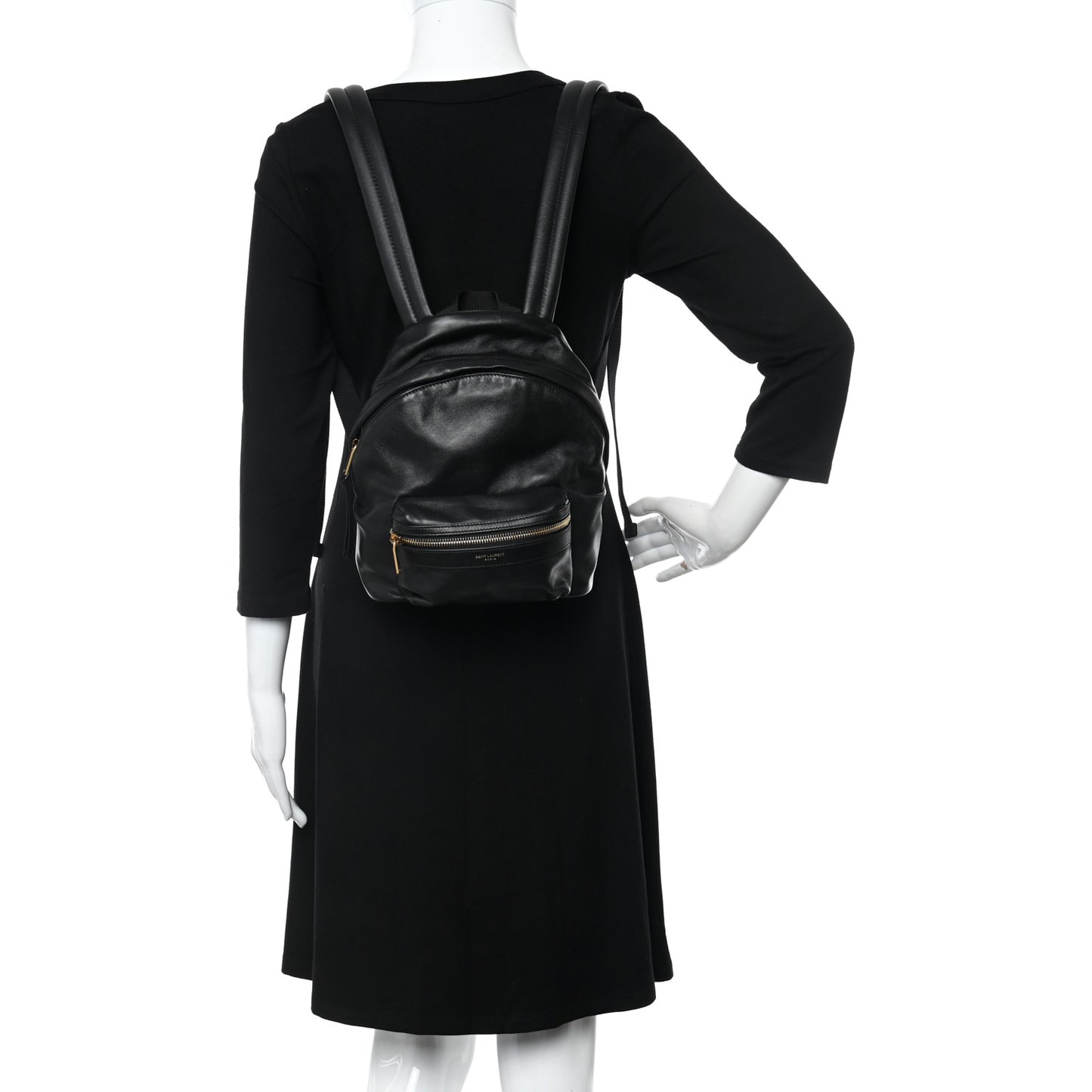 Calfskin Mini Toy City Backpack Black