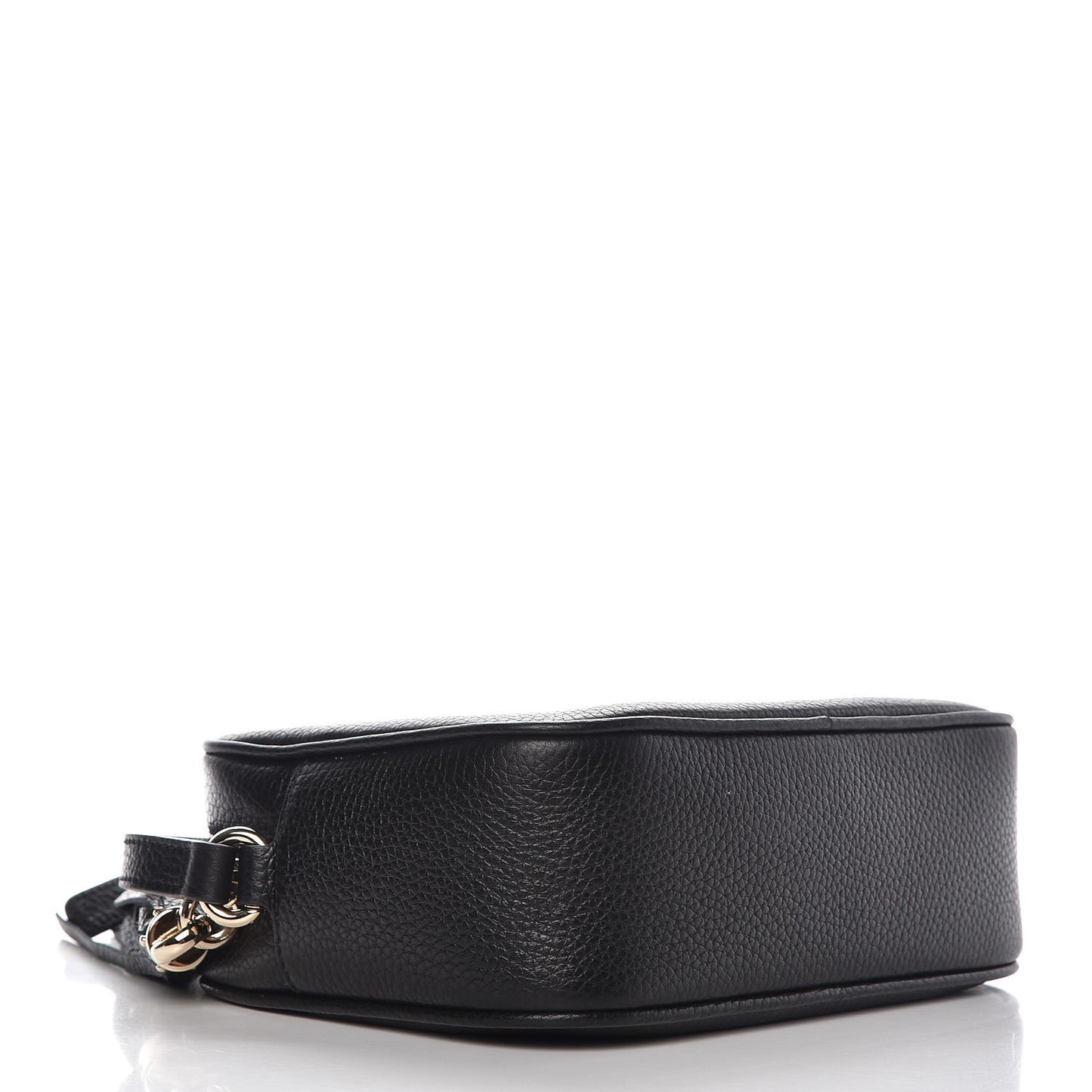 Pebbled Calfskin Small Soho Disco Bag Black