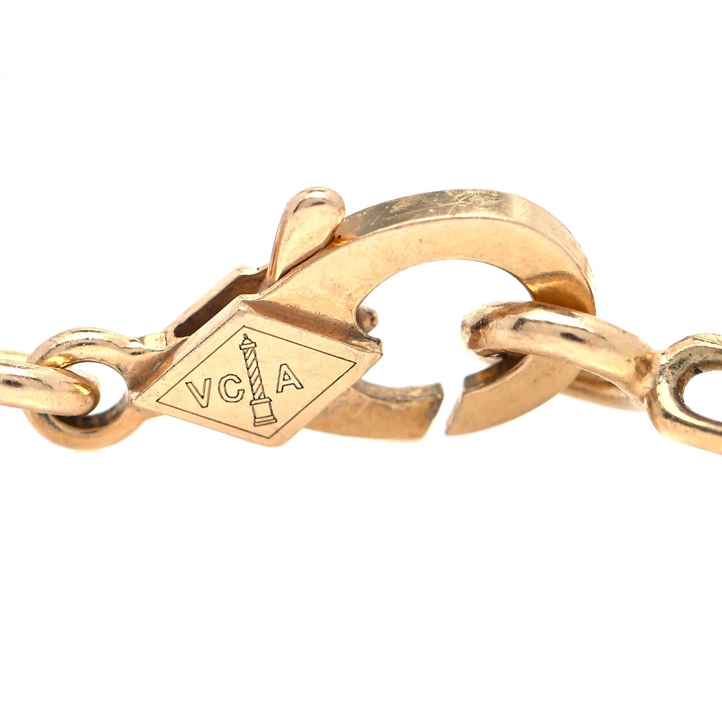 18K Yellow Gold Carnelian 5 Motifs Vintage Alhambra Bracelet
