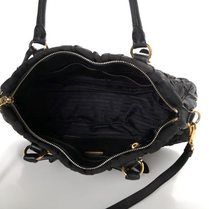 Prada Tessuto Nylon Gaufre Shopping Satchel Black 6 of 10