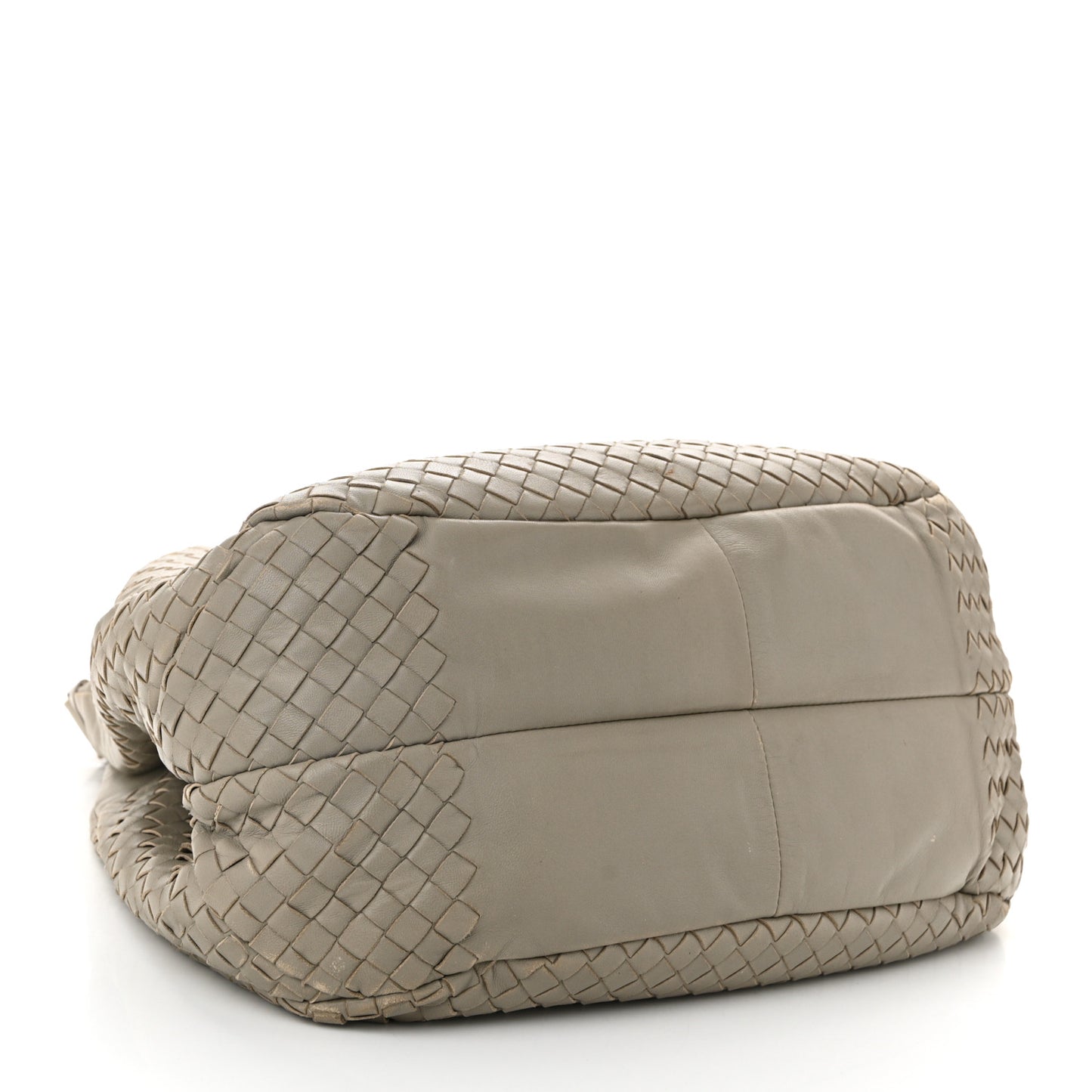 Nappa Intrecciato Medium Campana Hobo Light Grey