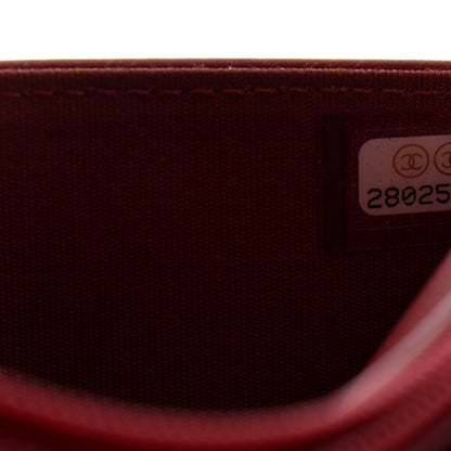 Chanel Caviar Quilted Boy Wallet On Chain WOC Red 9 of 11