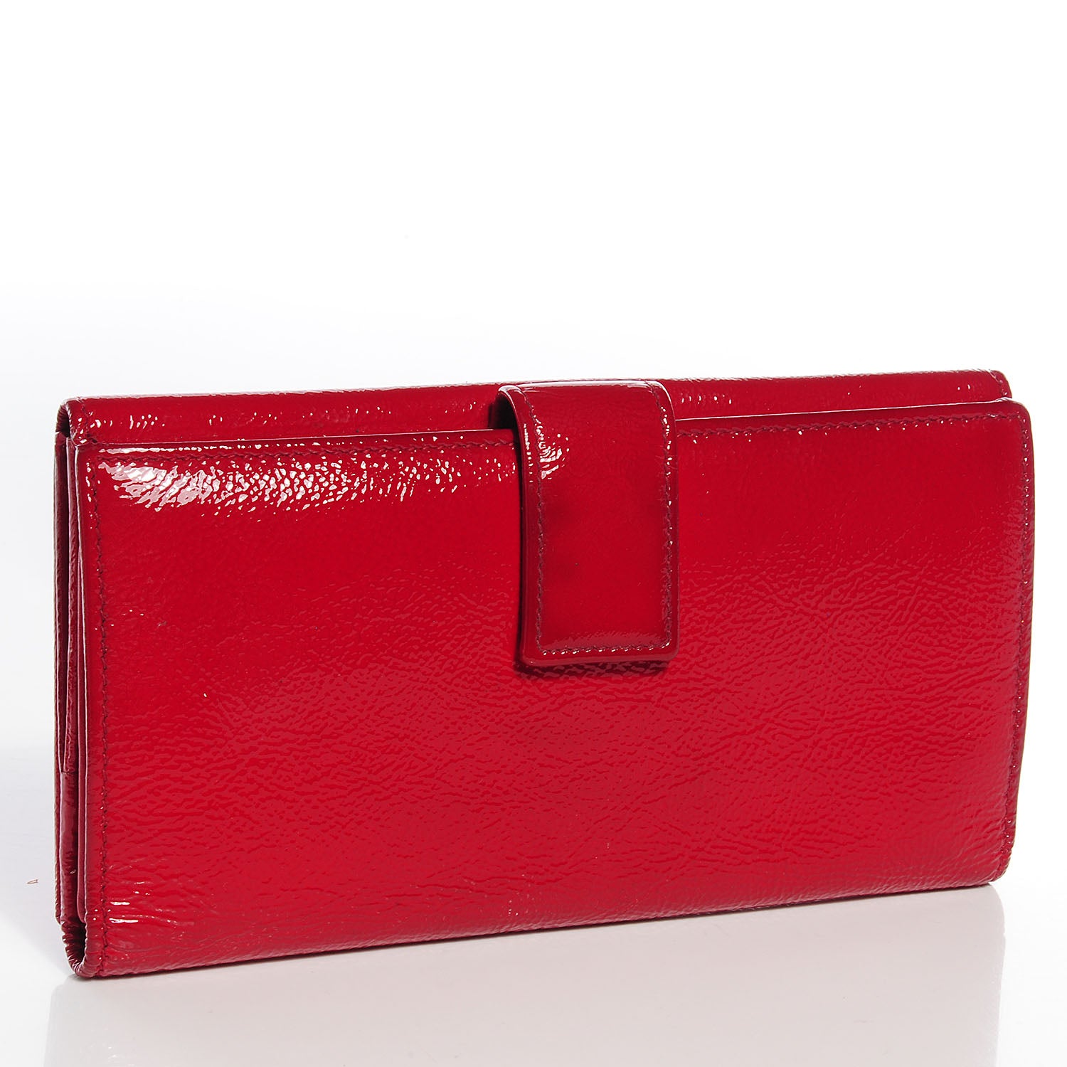Saint Laurent Patent Belle De Jour Continental Wallet Rouge 3 of 7