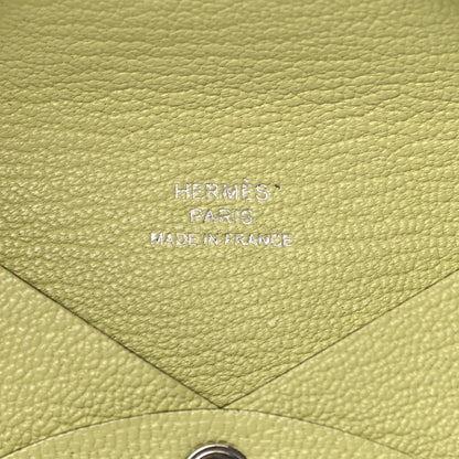 Hermes Chevre Mysore Calvi Card Case Jaune Bourgeon 6 of 12