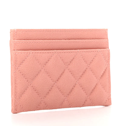 Chanel Caviar Quilted Boy Card Holder Pink 3 of 8