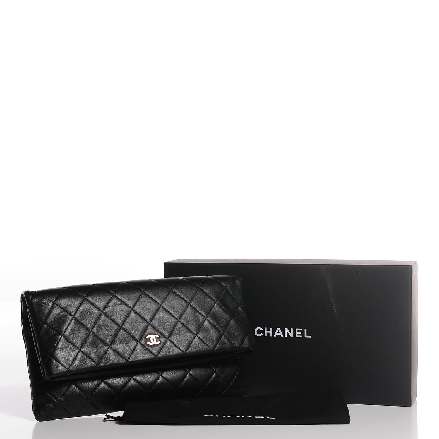 Chanel Lambskin Quilted CC Beauty Clutch Black 8 of 8