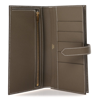 Hermes Epsom Bearn Gusset Wallet Etoupe 5 of 8