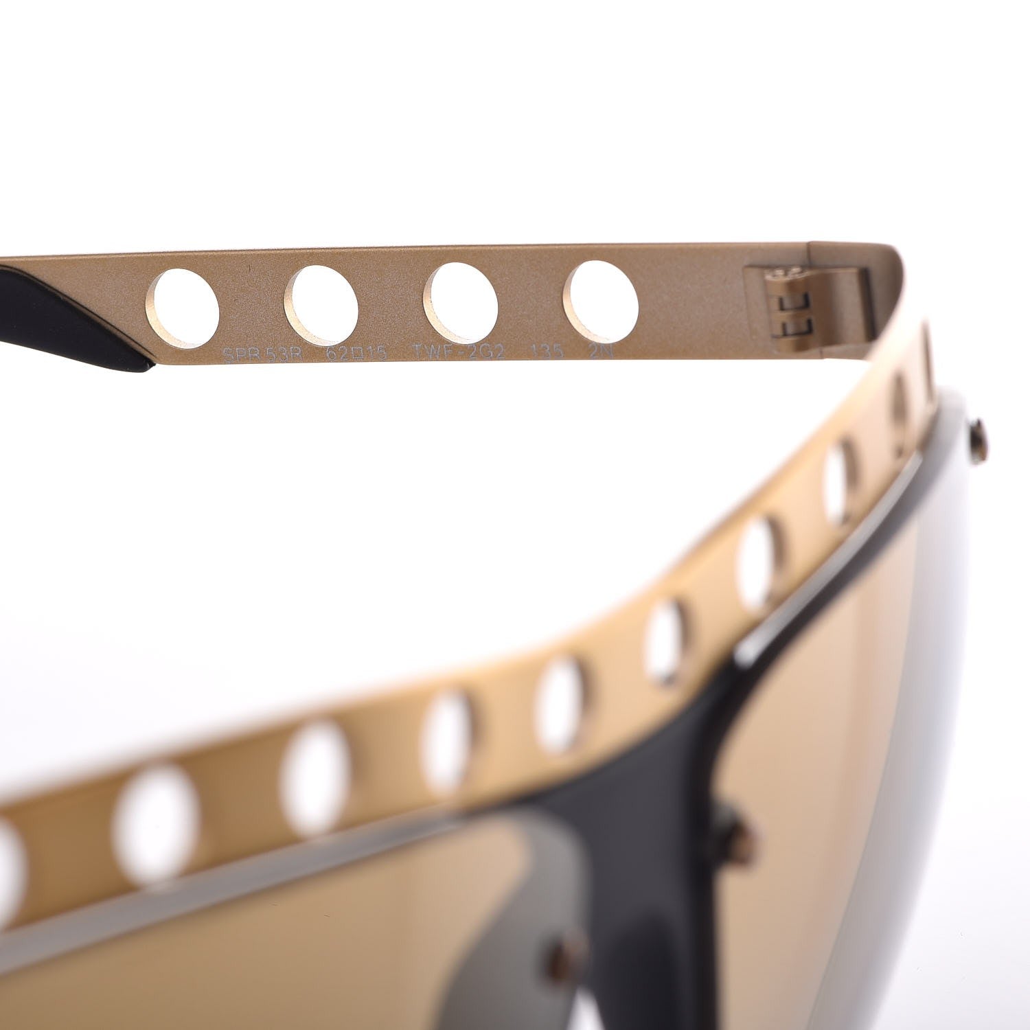 Prada Metal Perforated Sunglasses SPR 53R Bronze 7 of 9