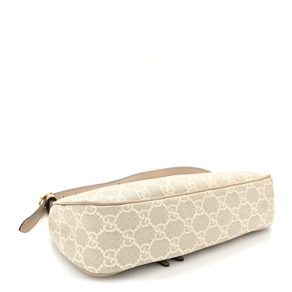 Gucci GG Supreme Monogram Textured Dollar Calfskin Small Ophidia Hobo Beige Mystic White Oatmeal 4 of 10