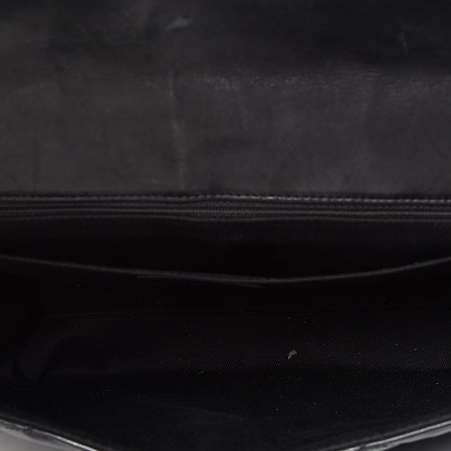 Vinyl Quilted In the Business Flap Bag Black