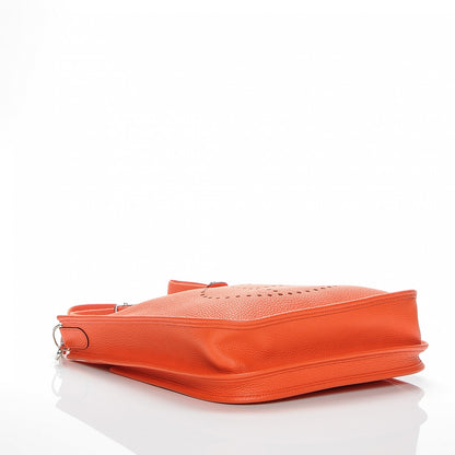 Hermes Taurillon Clemence Evelyne III PM Orange Poppy 4 of 7