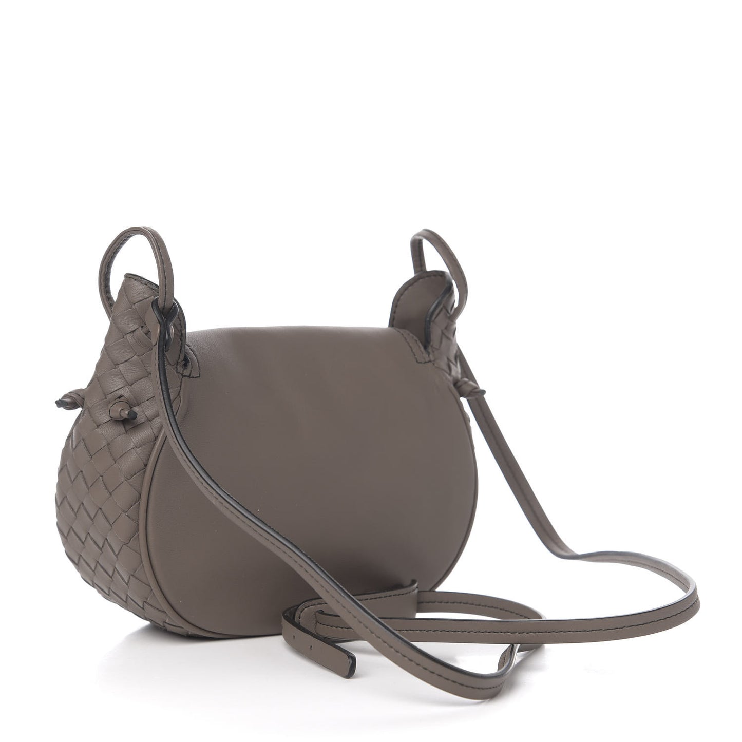 Nappa Intrecciato Small Nodini Flap Crossbody Steel