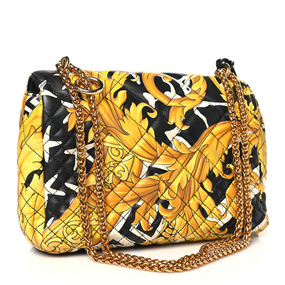 Versace Nappa Barocco Printed Icon Shoulder Bag Black Gold 3 of 13