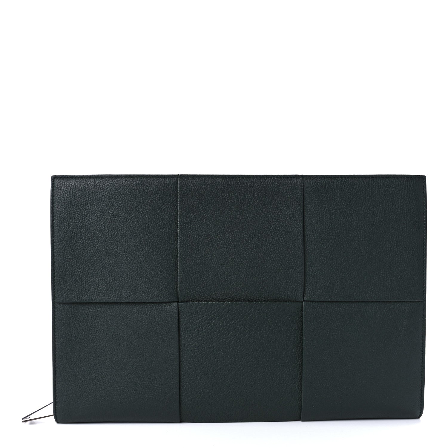 Bottega Veneta Grained Calfskin Maxi Intrecciato Document Case Pine Green 1 of 8