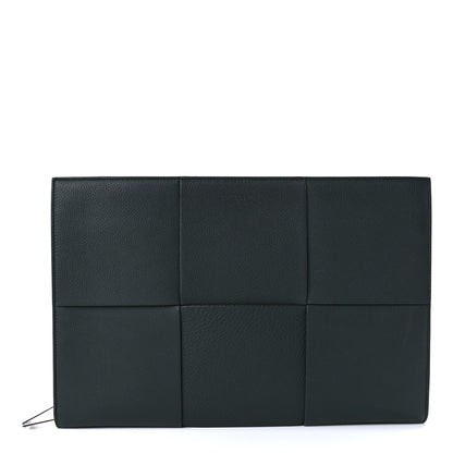 Bottega Veneta Grained Calfskin Maxi Intrecciato Document Case Pine Green 1 of 8