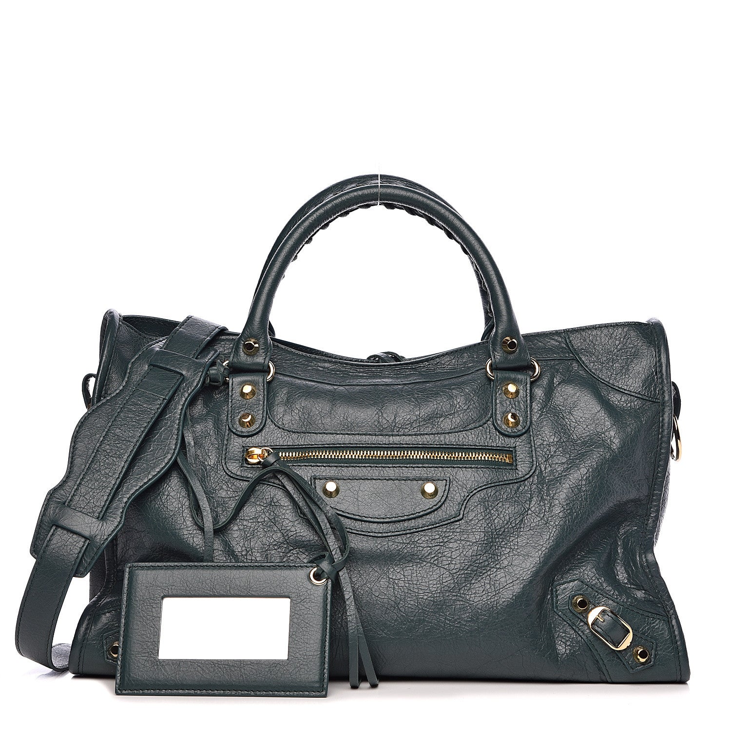 Balenciaga Agneau Classic Gold Hardware City Vert Malachite 1 of 10