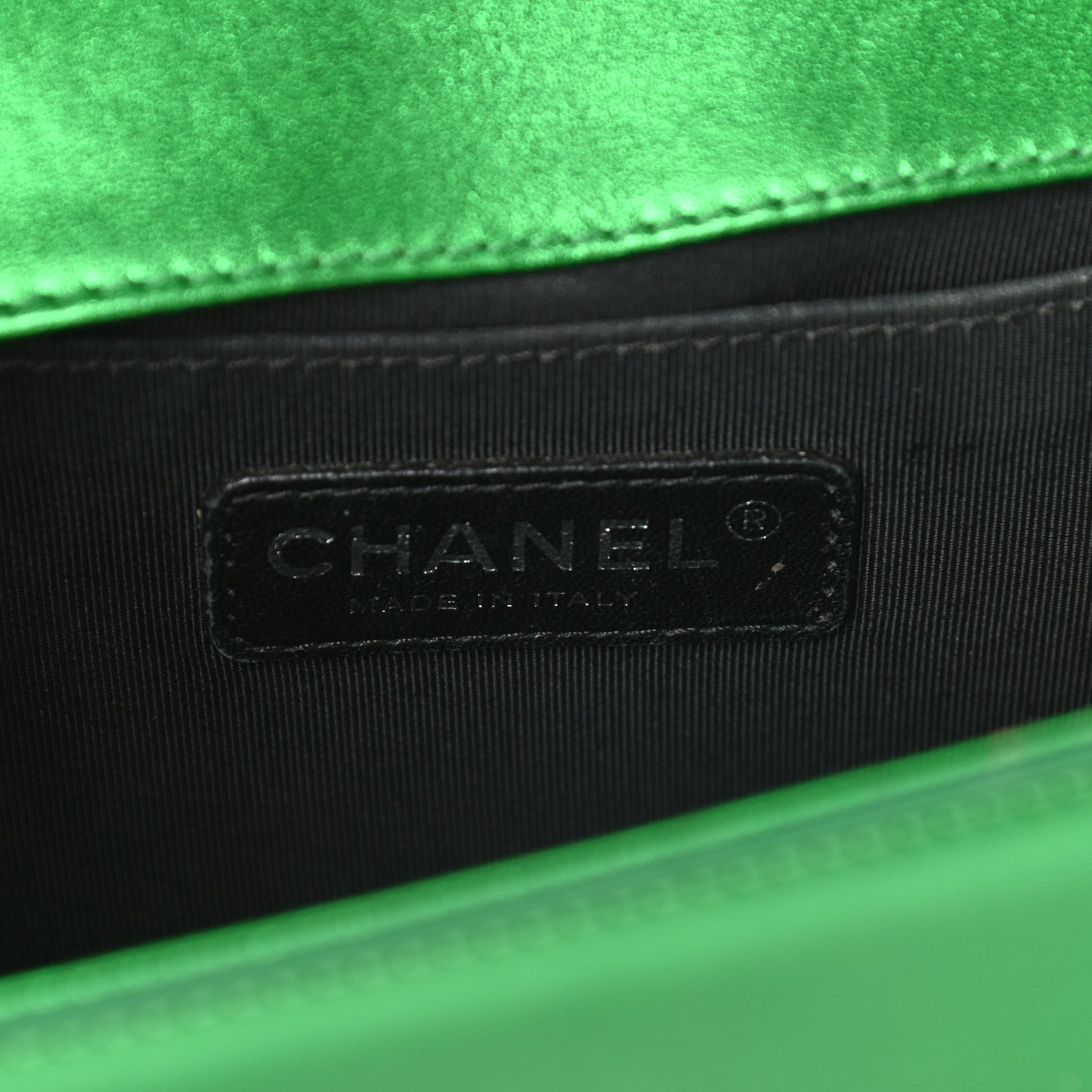 Chanel Metallic Patent Calfskin Quilted Medium Boy Flap Green 6 of 13