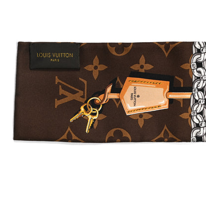 Louis Vuitton Silk Monogram Confidential Bandeau Brown 5 of 5