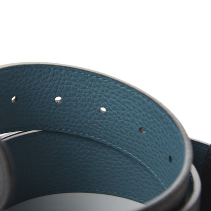 Gucci Dollar Calfskin 1973 Reversible Belt 80 32 Black Deep Cobalt 4 of 5