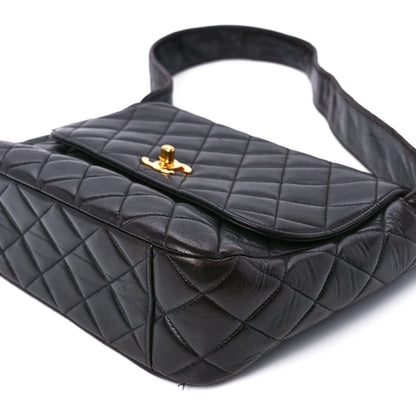 Chanel Lambskin Quilted CC Flap Shoulder Bag Black 13 of 13