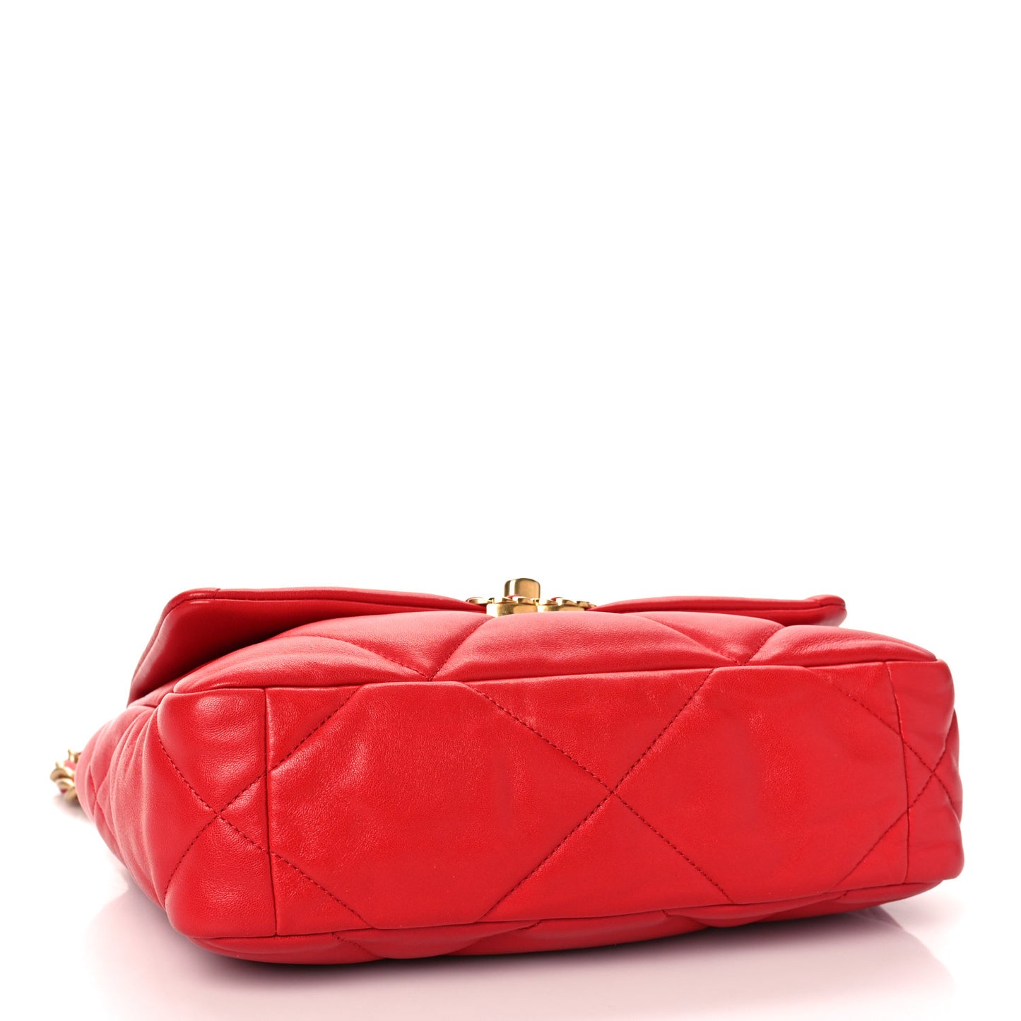Goatskin Quilted Medium Chanel 19 Flap Red