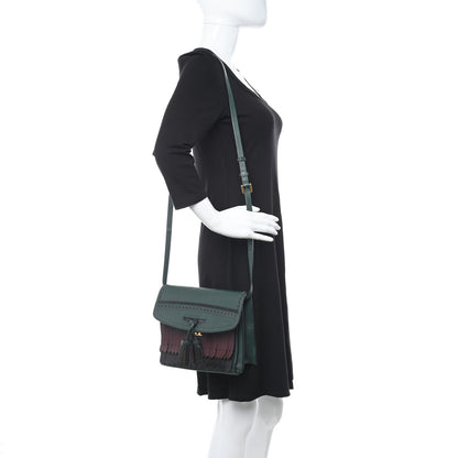 Burberry Grainy Calfskin Broguing Tassel Fringe Small Macken Crossbody Bag Multicolor 2 of 15