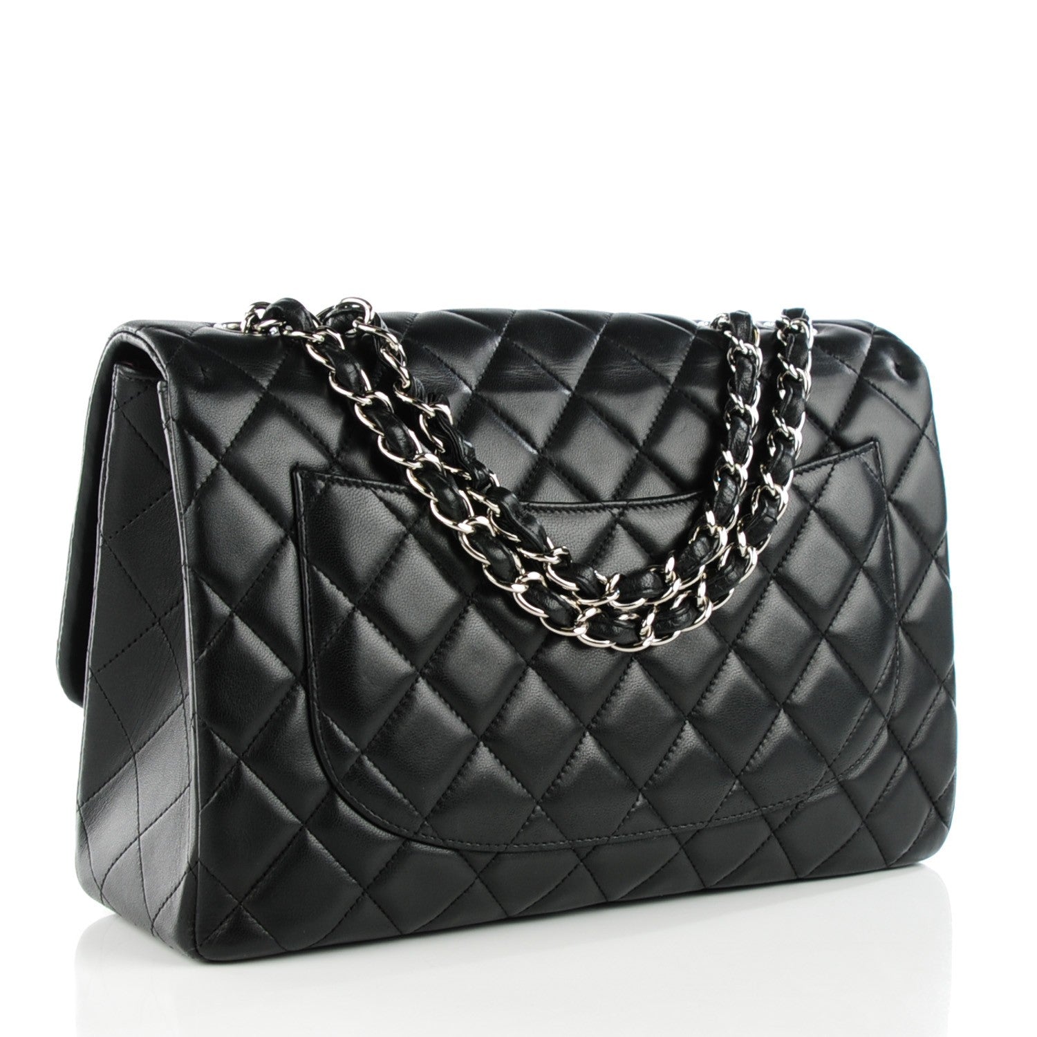 Chanel Lambskin Quilted Jumbo Single Flap Black 3 of 9