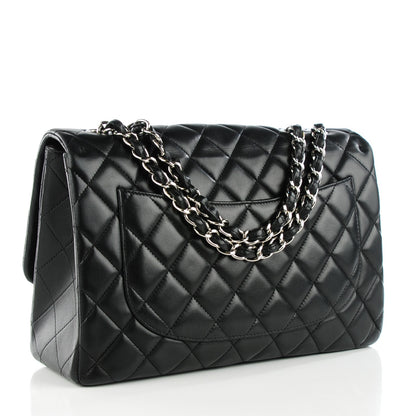 Chanel Lambskin Quilted Jumbo Single Flap Black 3 of 9