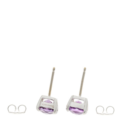 Tiffany Sterling Silver Amethyst Sparklers Stud Earrings 4 of 4