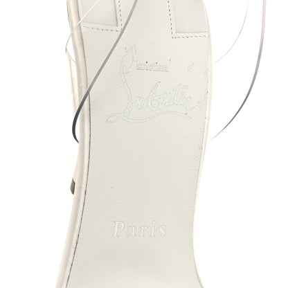 Christian Louboutin Satin Crystal PVC Astrinodo 100 Sandals 38 Ivory 7 of 7