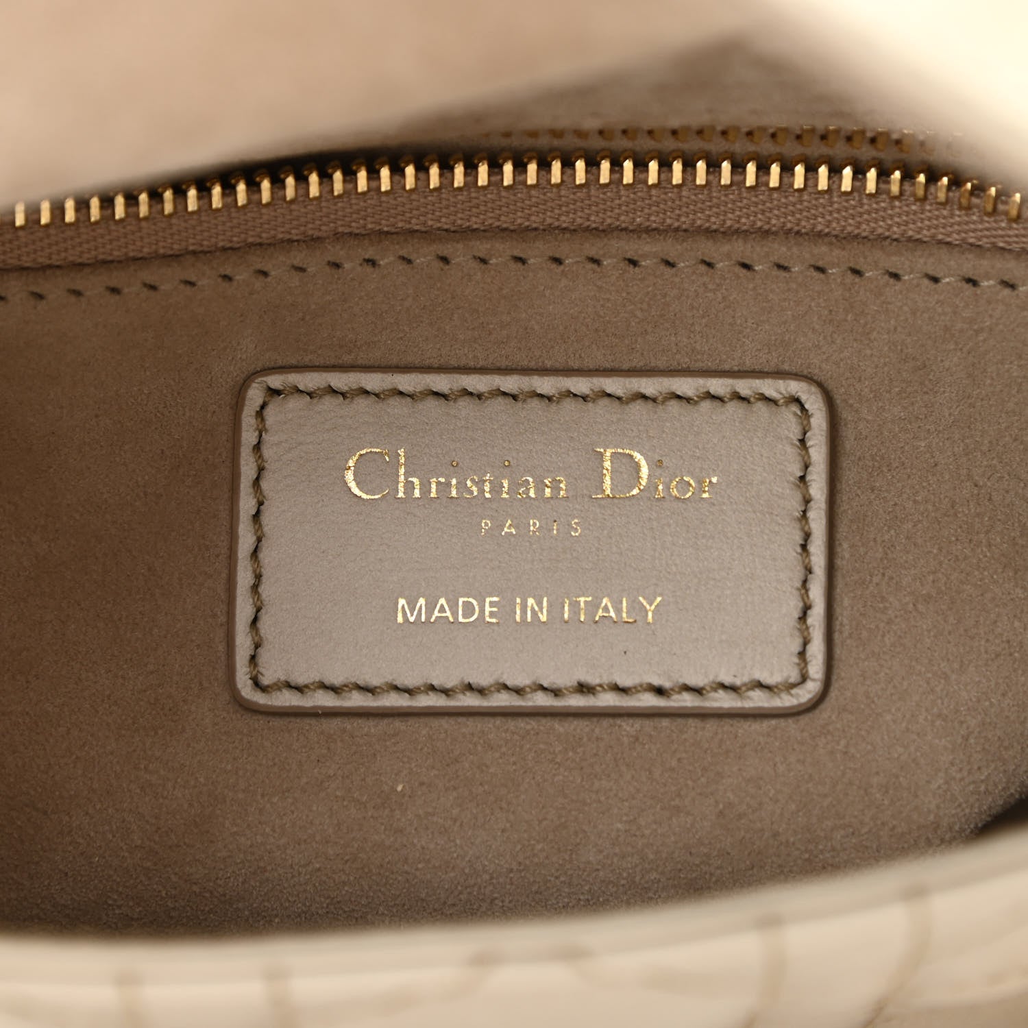 Christian Dior Metallic Lambskin Cannage Mini Lady Dior Gold 5 of 10