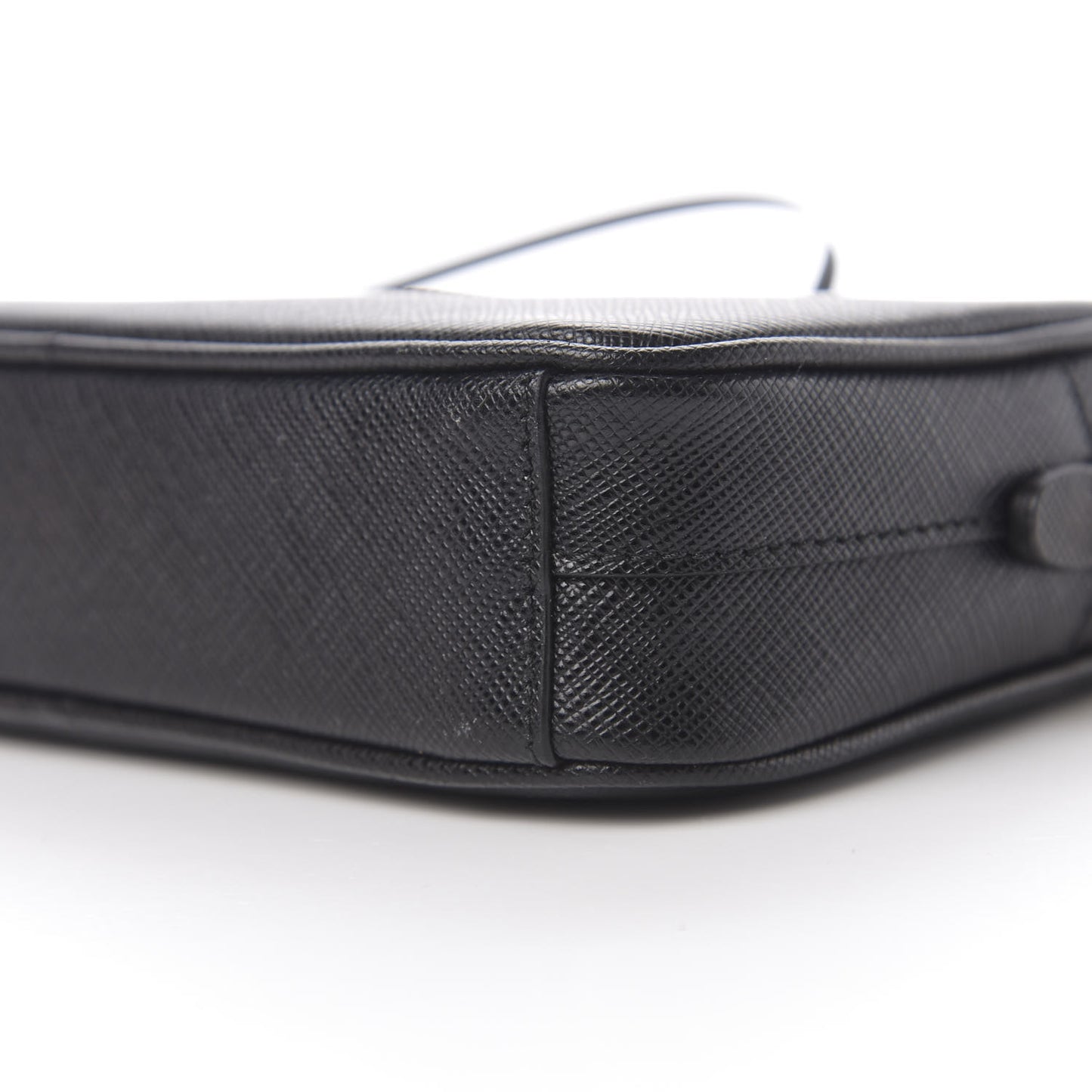 Saffiano Lux Small Camera Crossbody Bag Black