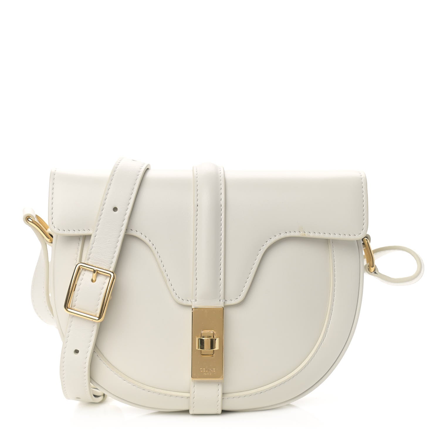 Celine Satinated Calfskin Besace Small 16 White 1 of 12