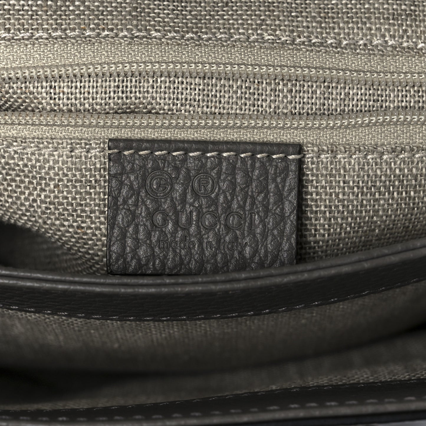 Dollar Calfskin Interlocking G Top Handle Shoulder Bag Loess